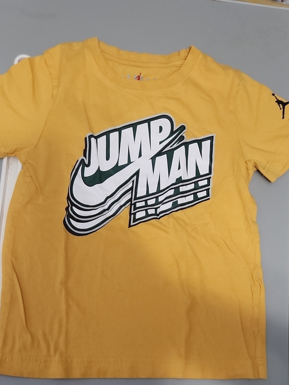Nike Yellow 'Jumpman' Graphic Short Sleeve Tee